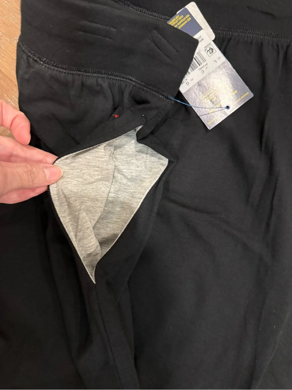 Polo by Ralph Lauren Black Sweatpants with Red Logo & Ties